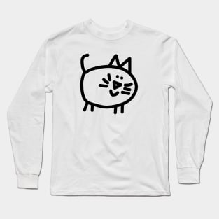 Cute Animals Round Kitty Cat Long Sleeve T-Shirt